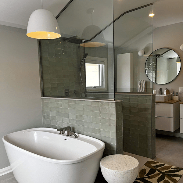 Simplified plan a new glass shower configuration diagram