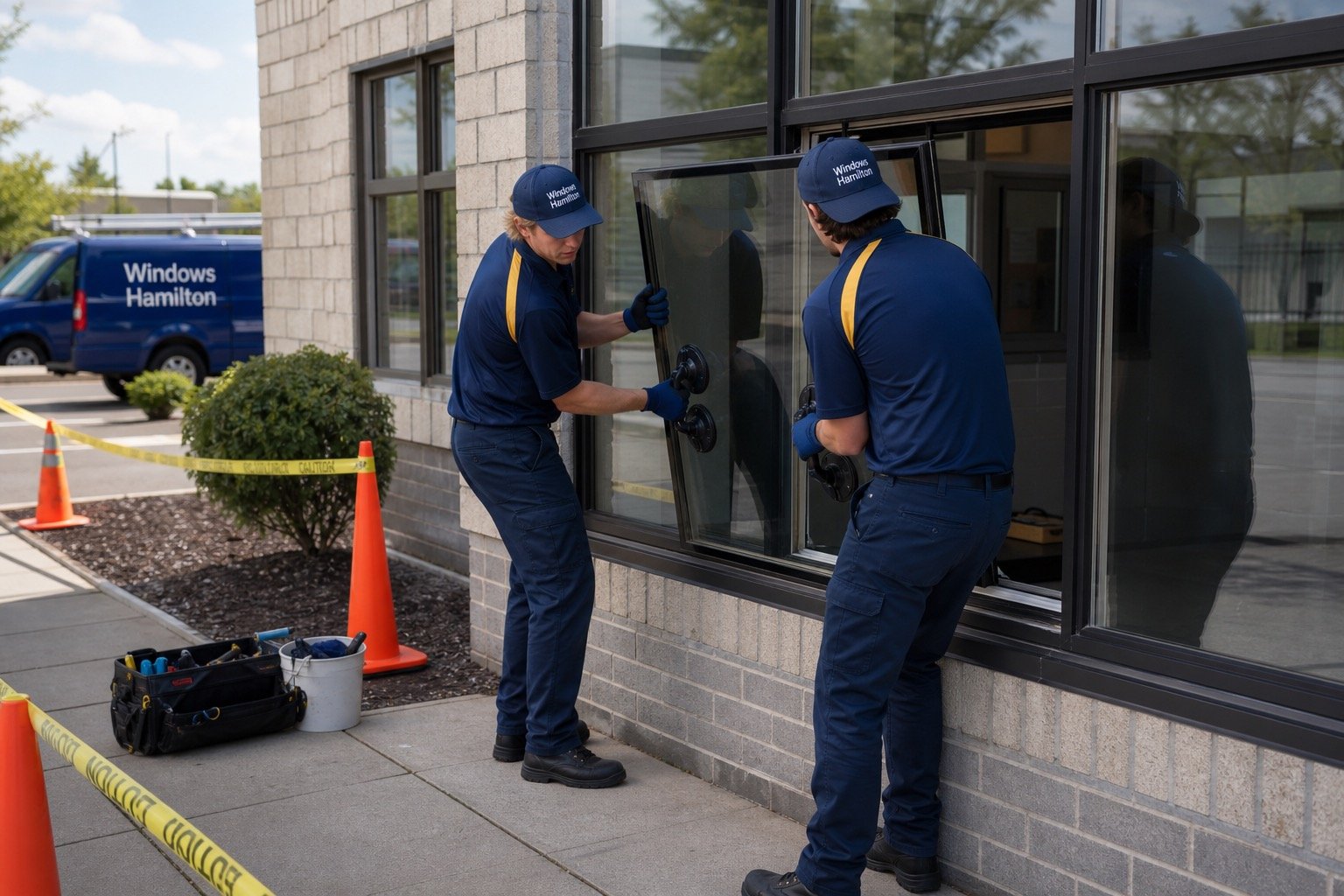 Site conditions considered for punch window glazing