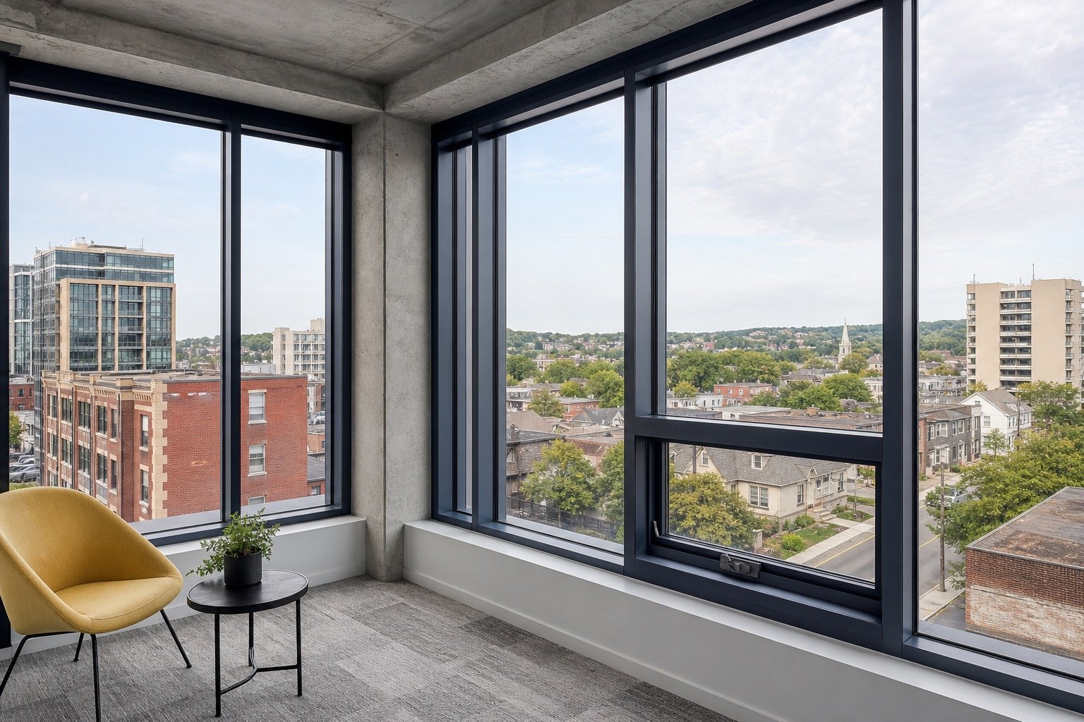 Site conditions considered for curtain wall glass service