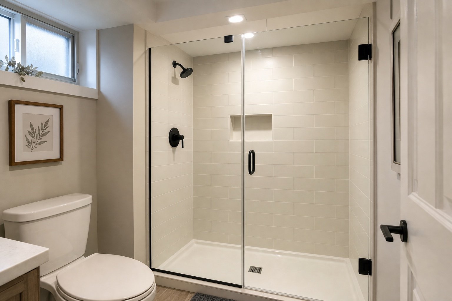 Site conditions considered for single pivot shower door