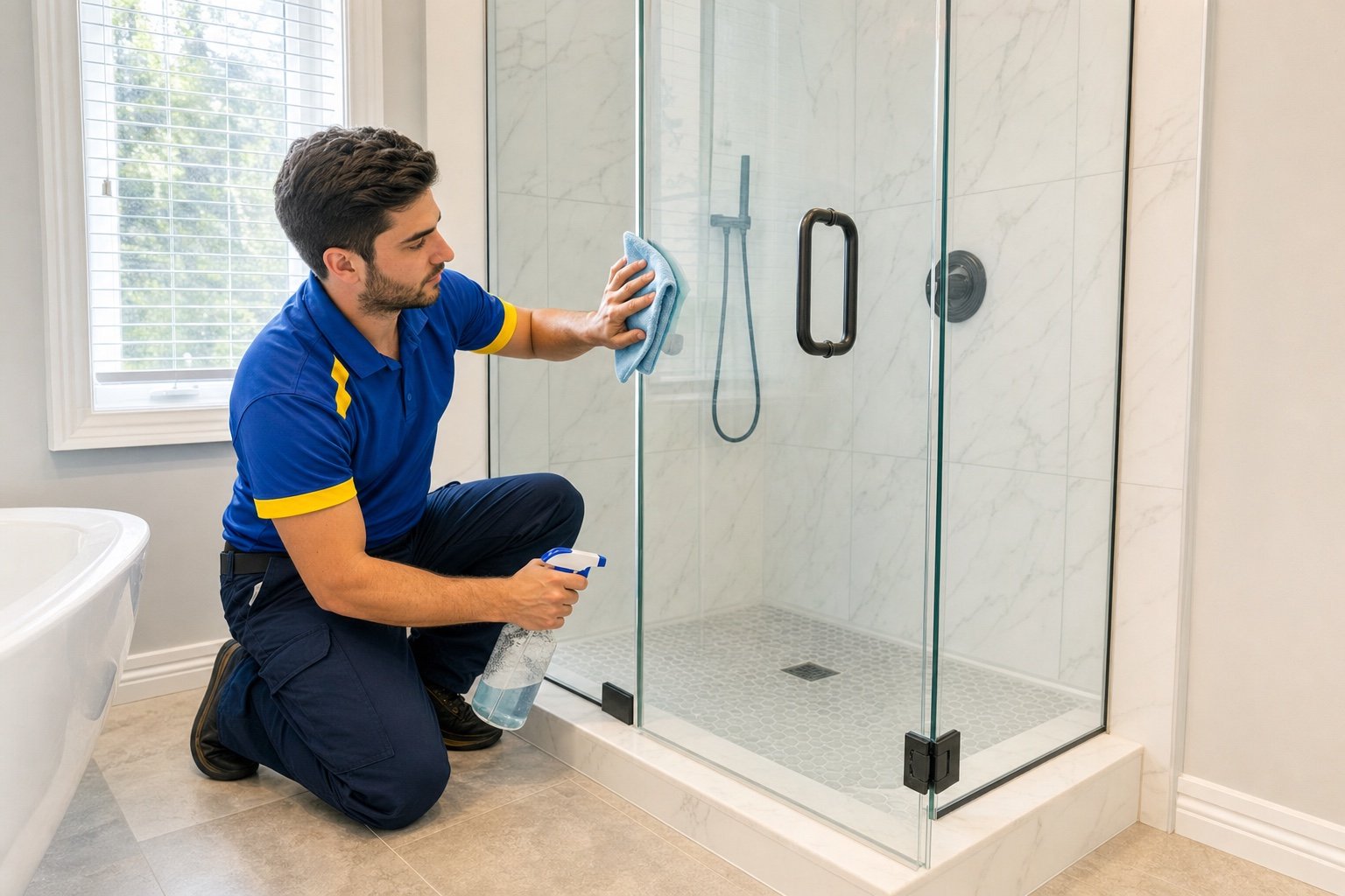 Site conditions considered for shower door warranty planning
