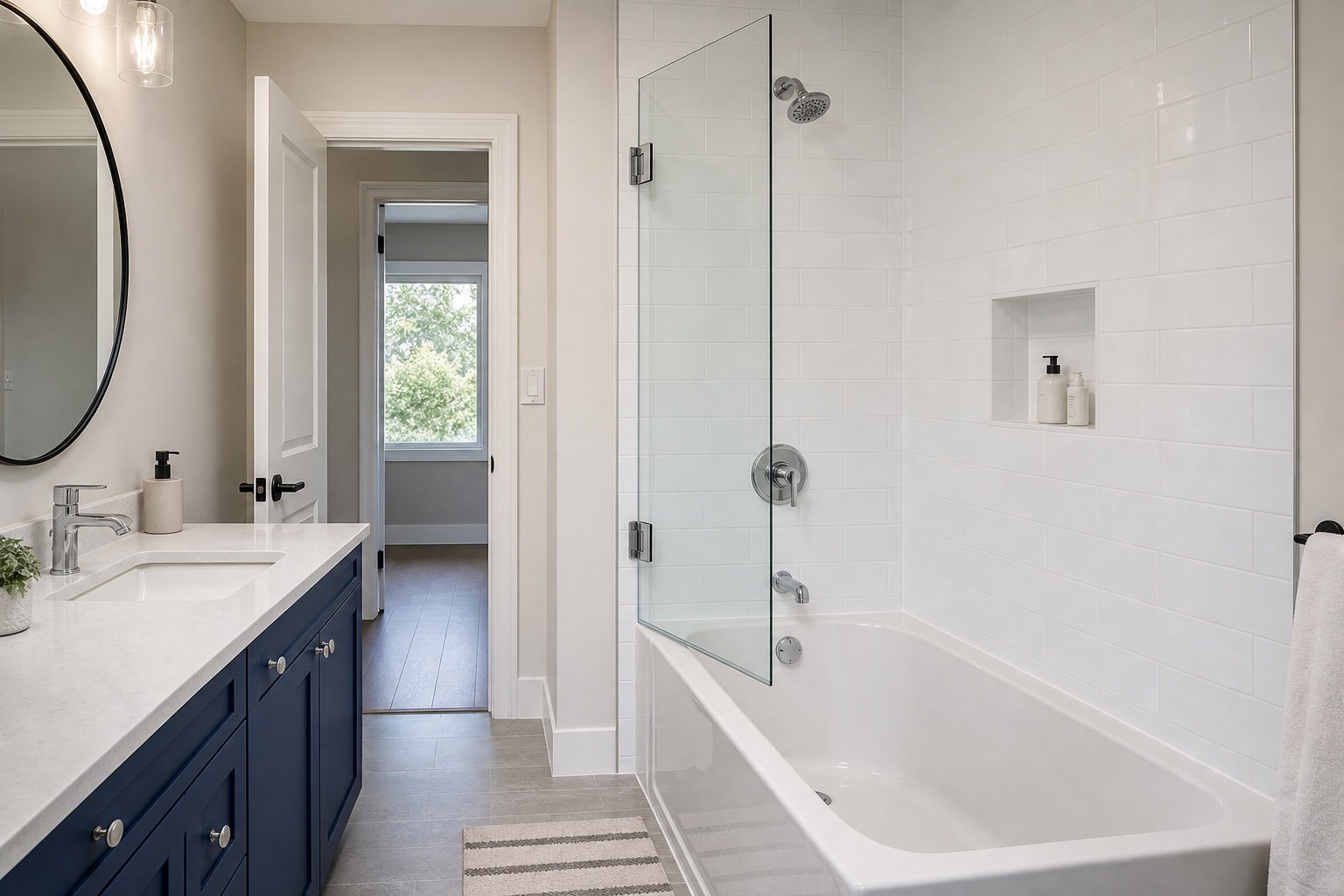 Tub & Bath Screens in a Hamilton-area bathroom